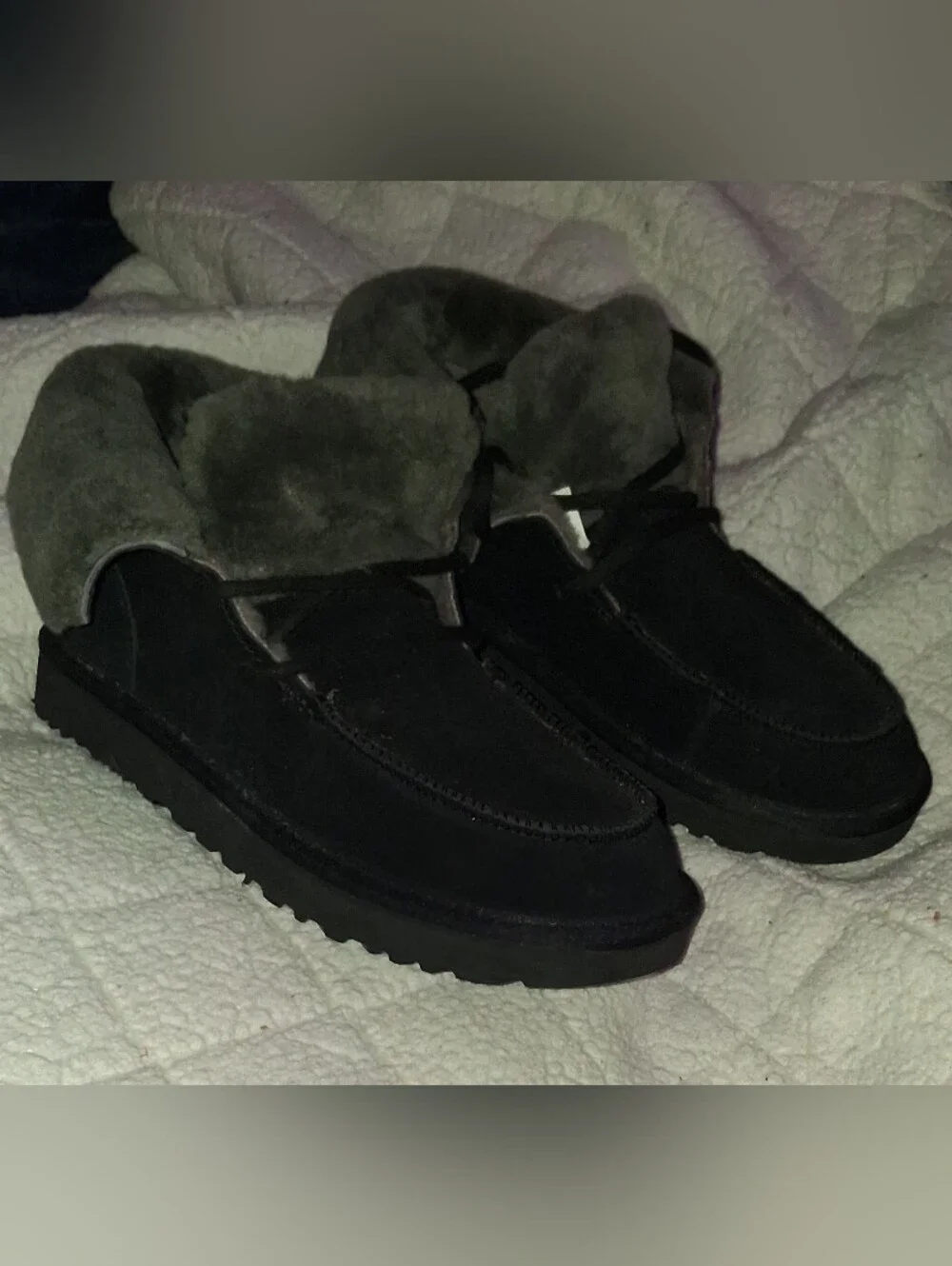 UGG Men's Black Suede Shearling-Lined Ankle Boot